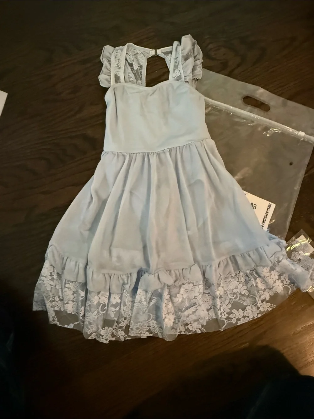 Weissman Pale Blue Lace & Tulle Dance Costume Dress